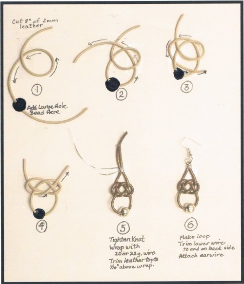 Judy Larson's Cord and Bead Earrings - , Contemporary Wire Jewelry, Beads, cord and bead earrings